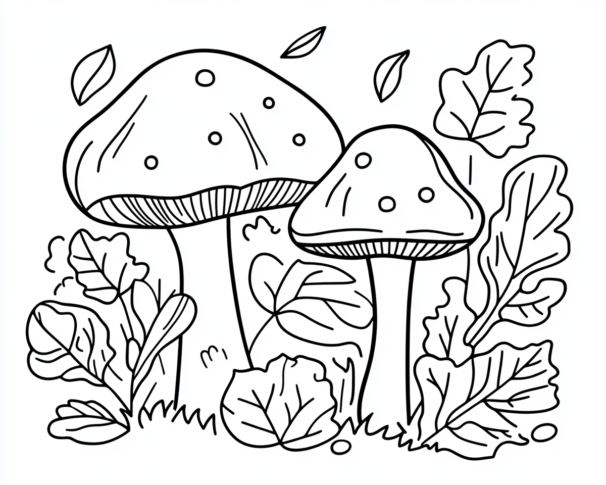 Két pöttyös gomba levelek között
