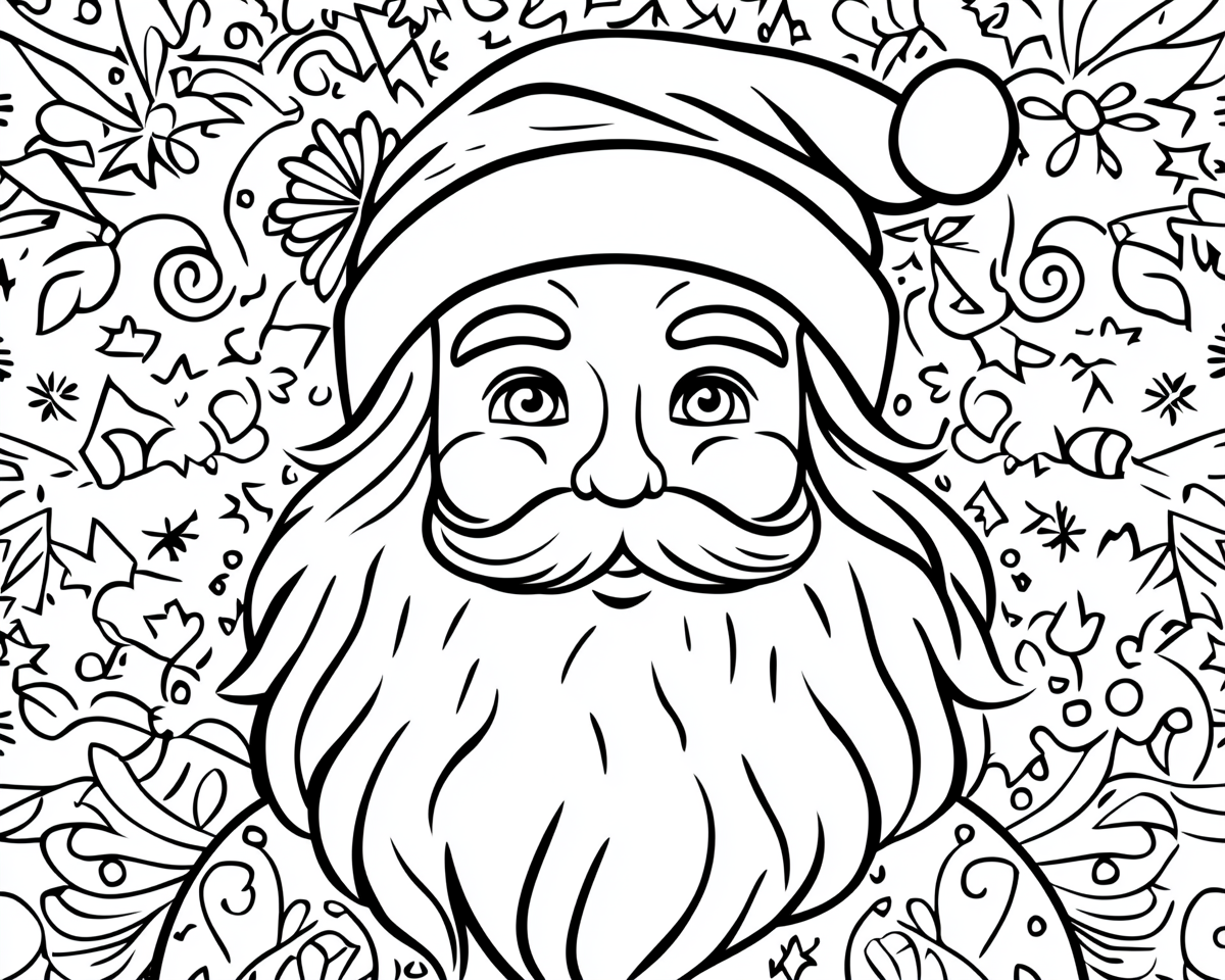A Mikulás arca díszítések között