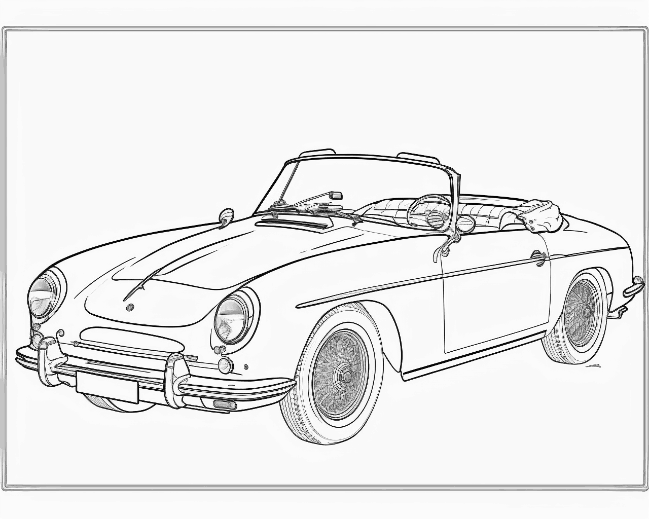 Klasszikus roadster küllős kerekekkel