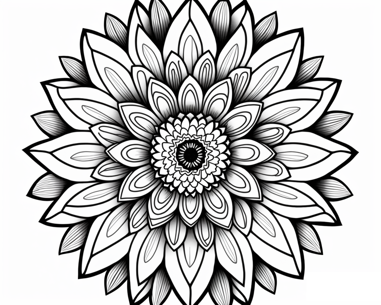 Kinyílt virágot formázó mandala