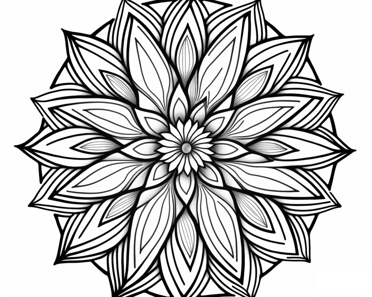 Mandala nagy, hegyes szirmokból