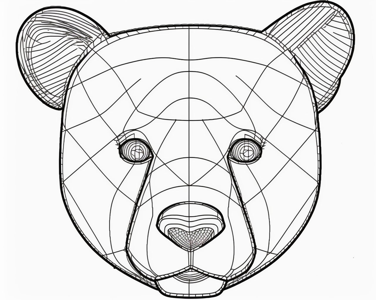 Medvefej geometrikus hálóból