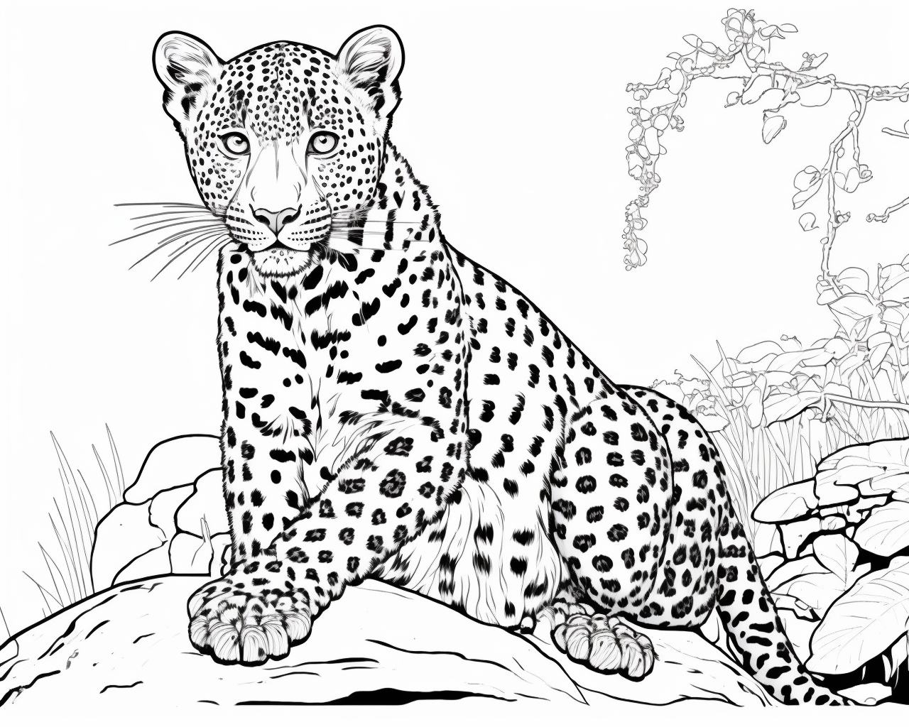 Sziklán lapuló leopárd