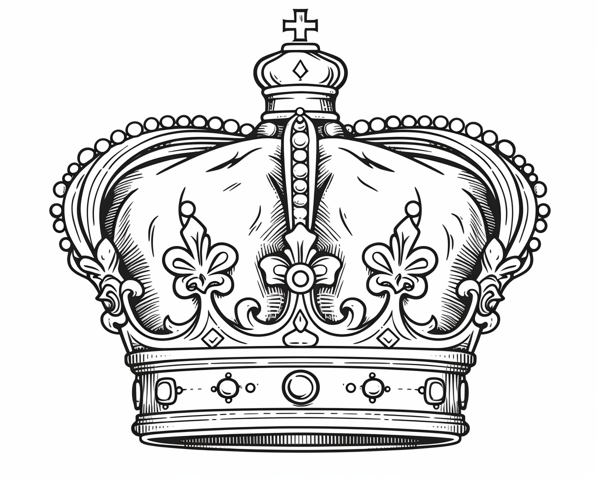 Korona liliomokkal és ráncolt sapkával