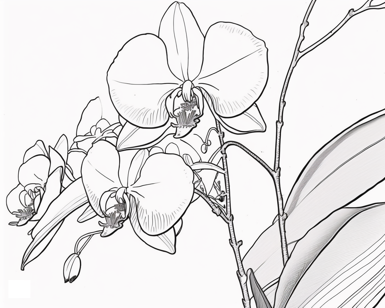 Orchideaág több virággal