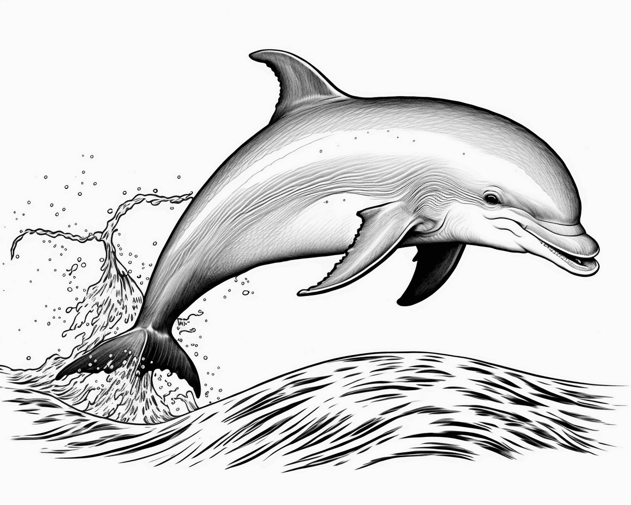 Hullámokból kiugró delfin